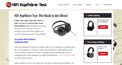 Desktop Screenshot of hifikopfhoerertest.com